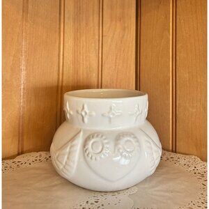 Vintage Jonathan Adler Happy Chic Lola Owl White Indoor Planter Vase